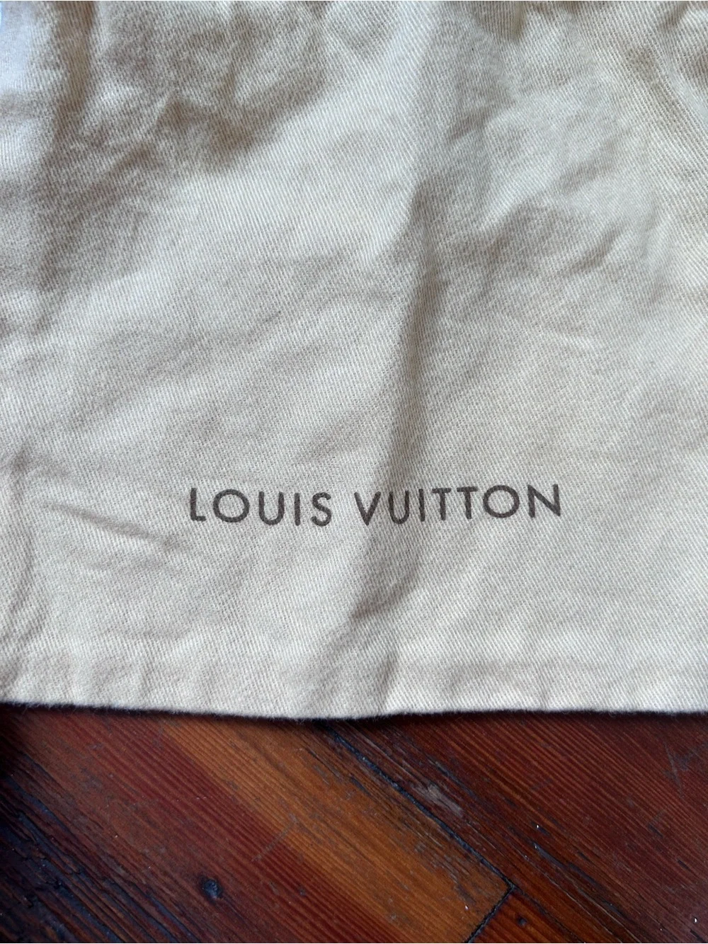 Louis Vuitton small drawstring dust bag